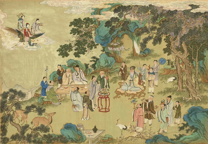 Eternal Youth Scroll. Fourteen sheets. Silk, colored (39x57.5 cm). Collection of the Taipei Palace Museum-PDF - SL Book Store