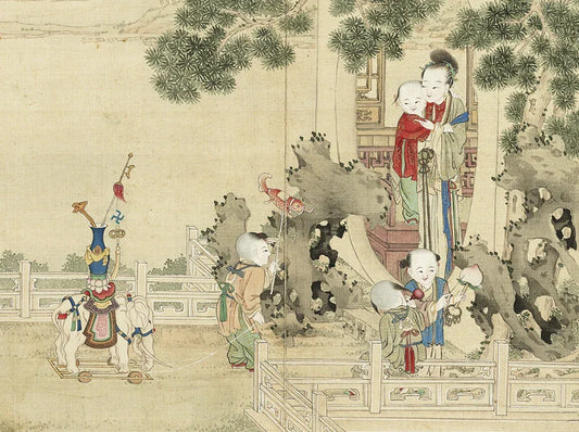 Shengping Yue Shi Tu Ce. Twelve leaves. Silk, colored (18.5x24.3 cm). Qing Jiaqing period illustration book. Collection of the Taipei Palace Museum-PDF - SL Book Store